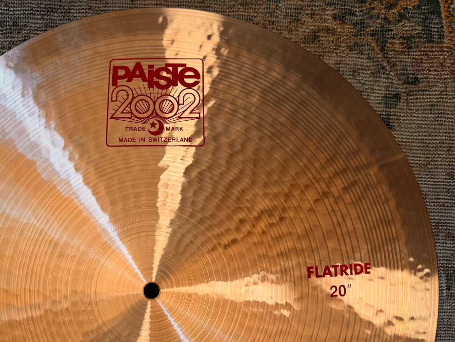 Paiste 2002 FLAT RIDE 20” SUPER CLEAN! GLASSY Chime-Like Controlled Definition! 2136 g