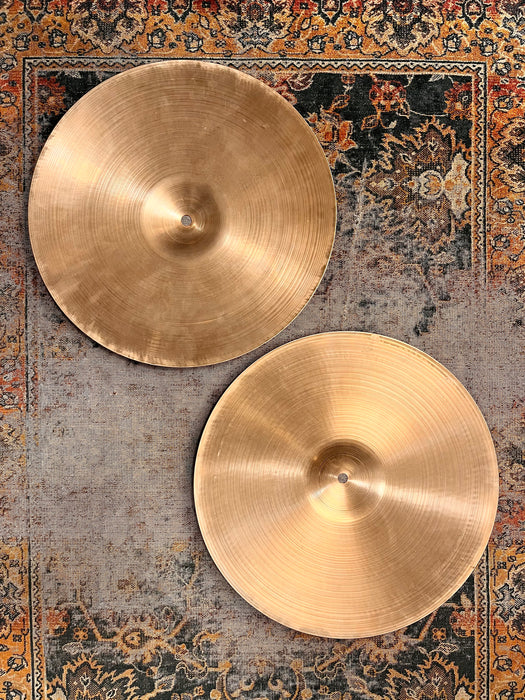 1960s Vintage Zildjian 15” EARLY New Beat Hi Hats THIN & LIGHT! Only 872 1248 g AMAZING Hats!