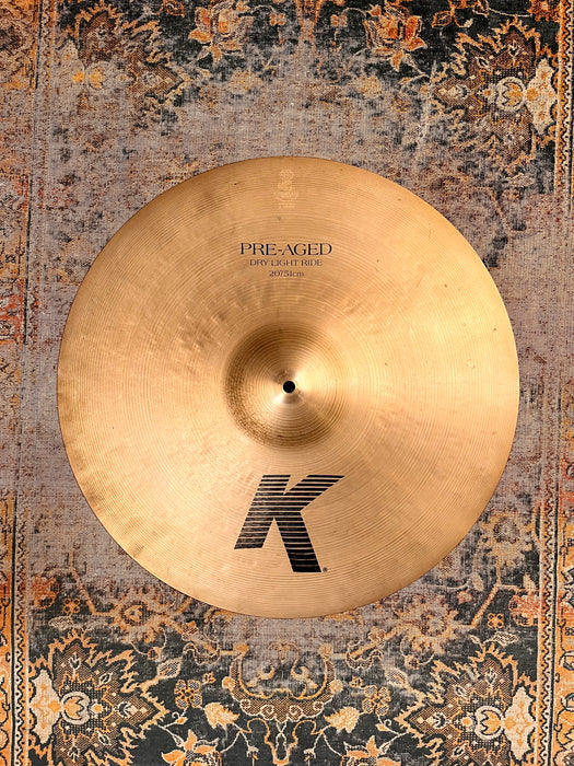 Zildjian K PRE AGED DRY LIGHT Ride 20” 2118 g DISCONTINUED & RARE! STUNNING CRASH!!