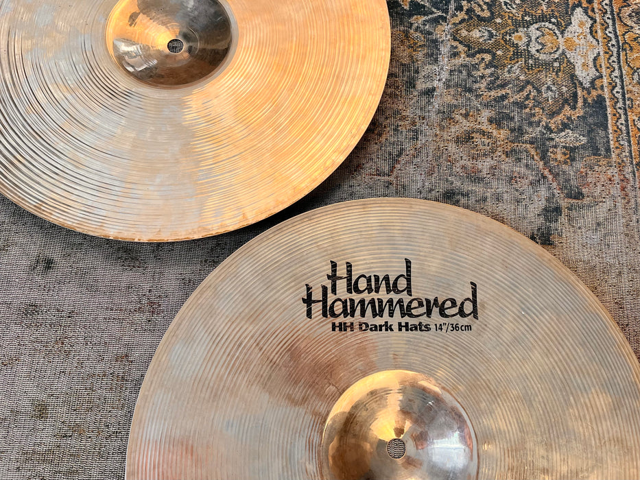 RARE Earlier Sabian HH DARK Hihats 14” 956 1090 g CANADIAN K Vibe ULTRA DARK CRISP LOW Hand Hammered