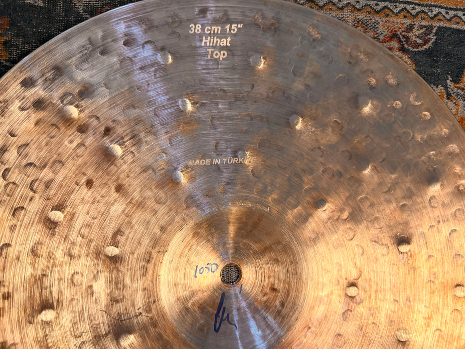 Unique HUGE 15” Dark Complex Bosphorus Syncopation SW Hihats 1050 1250 g Beautiful!