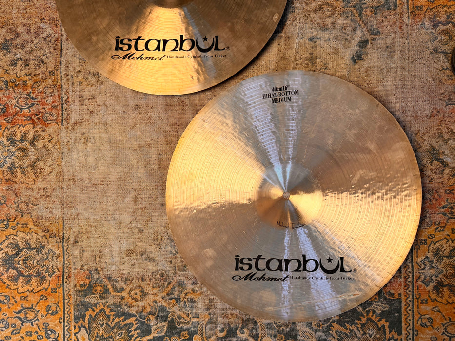 Rare Istanbul Mehmet TRADITIONAL 16” Hihats DARK WARM Massive Tone! 1422 1590 g