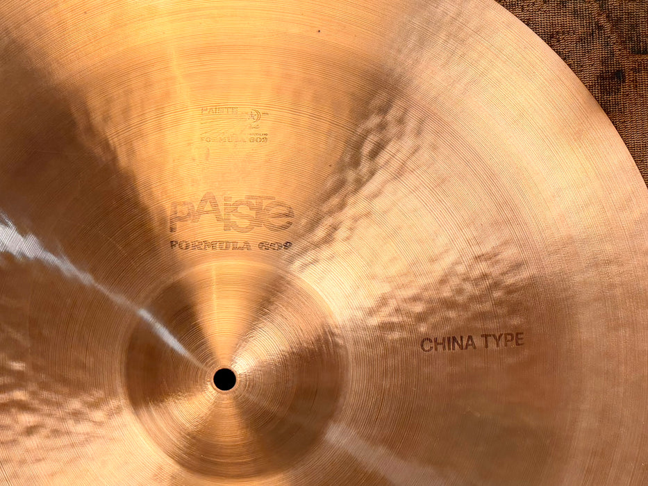 SUPER RARE 1979 Vintage Paiste 602 20” CHINA TYPE Pang Swish SUPER CLEAN! Iconic Exotic Tone! 2097 g