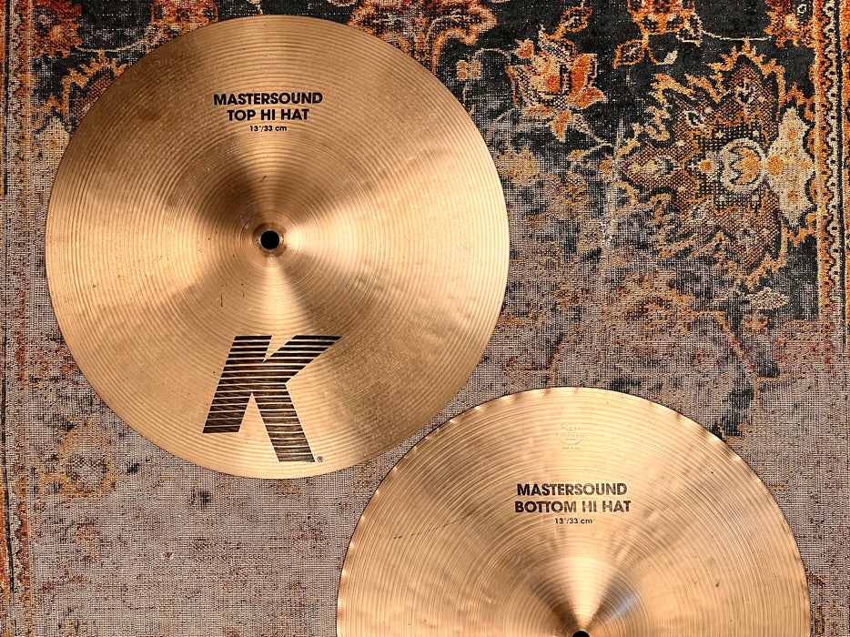 Zildjian K MASTERSOUND 13” Hihats 852 1098 g CLEAN DARK CRISP! Early Version! Discontinued!