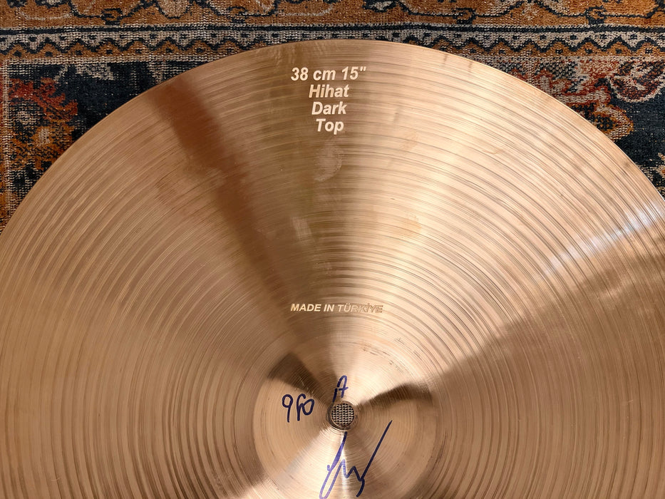 RARE Huge Light Complex 15” Bosphorus ANTIQUE DARK Hihats 980 1176 g SULTAN