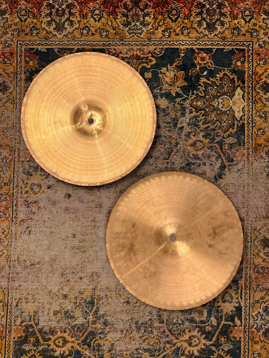 RARE VINTAGE Paiste 13” 404 ULTRA PAPER THIN Hihats 517 640 g YES 13s”!!
