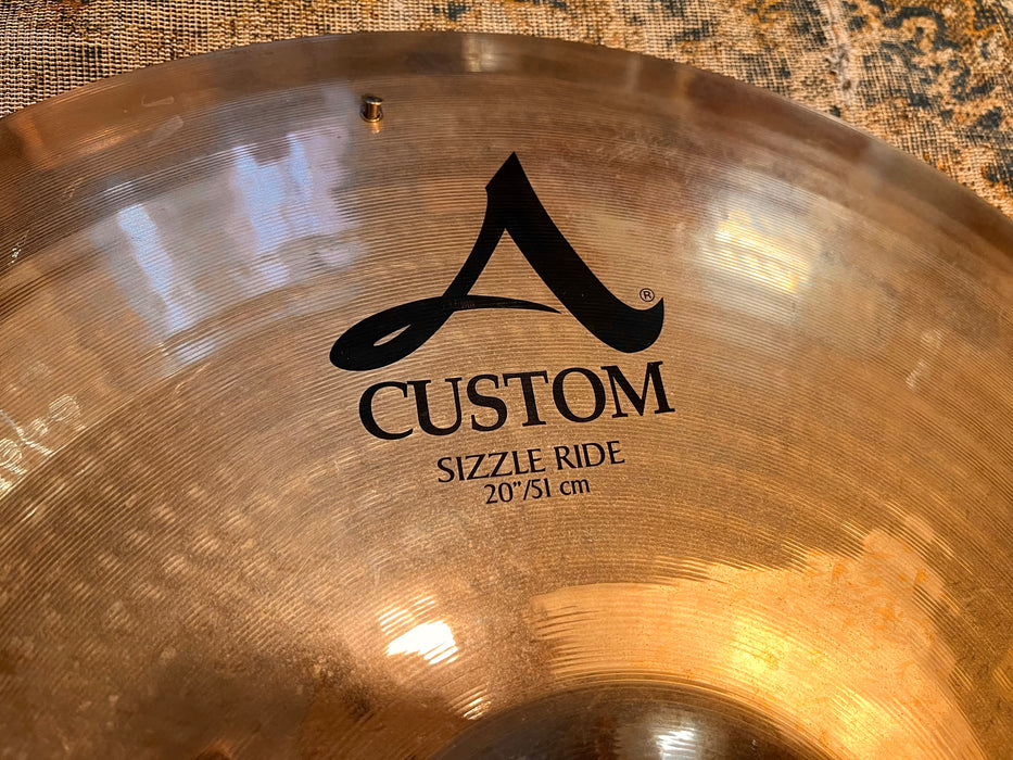 DISCONTINUED Zildjian A Custom Factory SIZZLE Ride 20” THINNER 1997 g LIGHT SHIMMERING