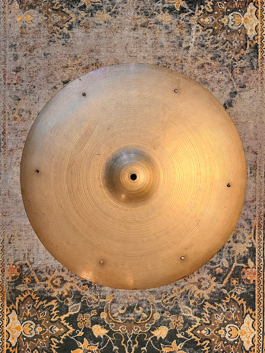 Rare 1950s Vintage Zildjian 20” SIZZLE CRASH RIDE 2262 g w ALL 6 Vintage RIVETS! Hand Hammered