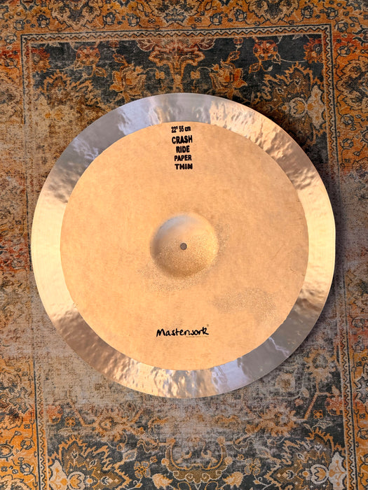 ULTRA THIN MASTERWORK 22” PAPER THIN Crash Ride ONLY 1558 g Absolutely Incredible!! Thalles