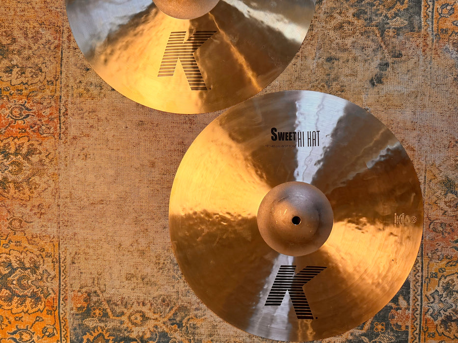 Zildjian K SWEET 16” Hihats 16” HUGE 1268 1958 g PERFECT! MASSIVE DARK HATS! Discontinued?  Don’t Pay $700