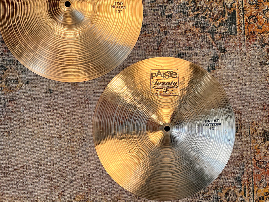 RARE Discontinued Original PAISTE TWENTY 13” Hihats 932 1230 g CLEAN! TIGHT CRISP!