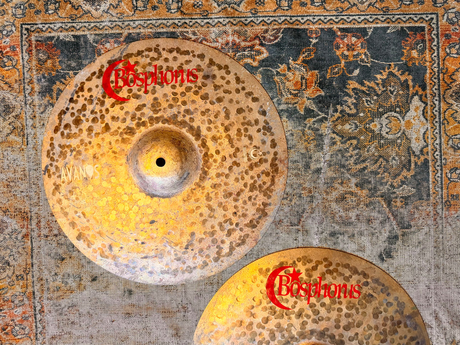 Bosphorus Raw Unlathed TURK Style 14” Hihats 880 1120 g LIGHT DRY COMPLEX! Hand Hammered Perfect!
