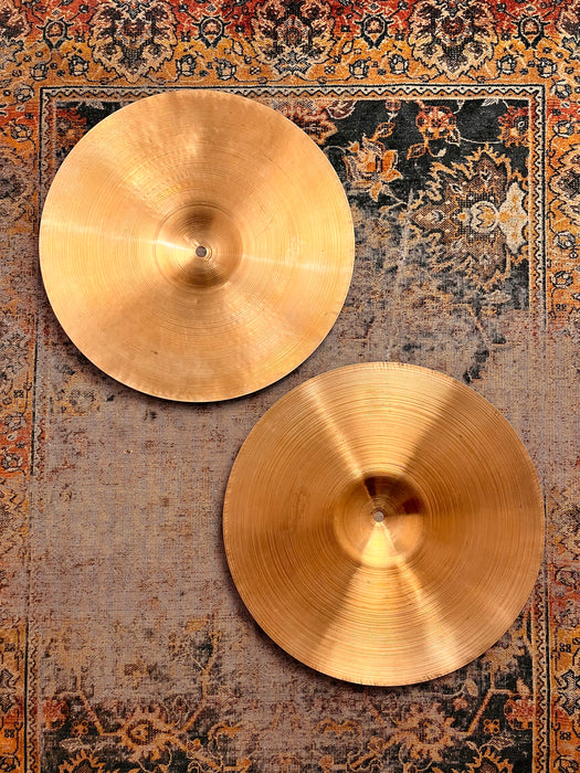 PAPER THIN Vintage 1960s Zildjian 14” Hihats ONLY 858 811 g Whispy Complex RINGO! Sound Incredible