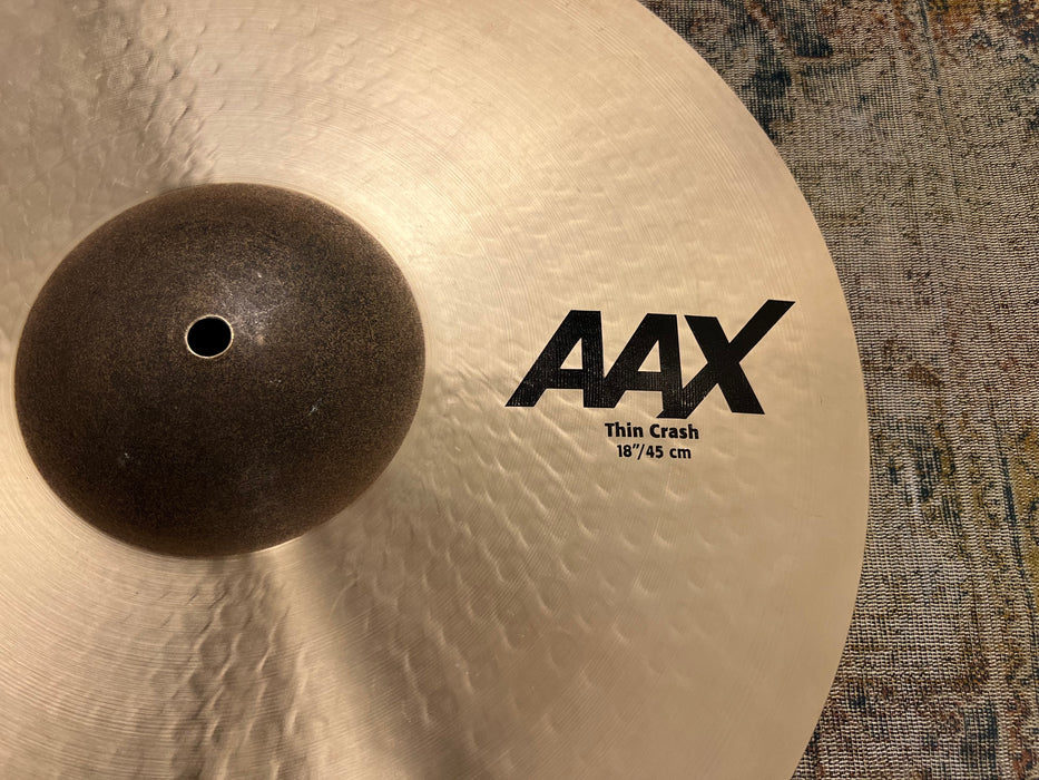 Sabian AAX THIN Crash 18” 1296 g IMMACULATE! Dark Shimmering! Sounds Amazing! Why Pay $360??