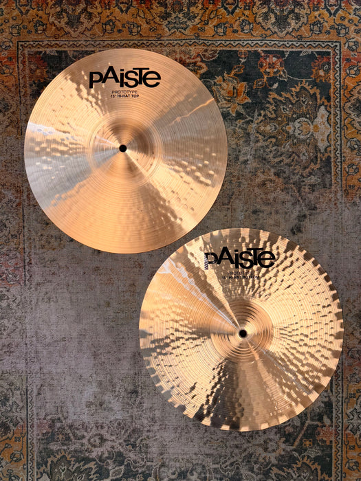 ULTRA CLEAN CRISP PAISTE PROTOTYPE 2002 15” SOUND EDGE Hihats 14” PERFECT 1150 1216 g Sound Awesome