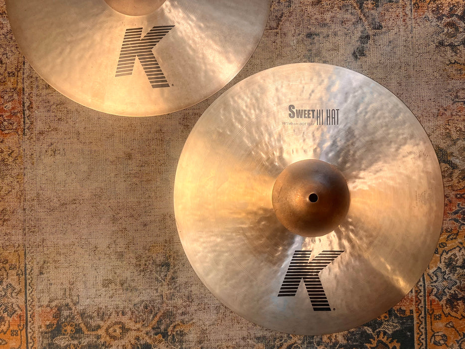 Zildjian K SWEET 16” Hihats 16” HUGE 1222 2036 g MASSIVE DARK HATS! CLEAN!  Don’t Pay $700