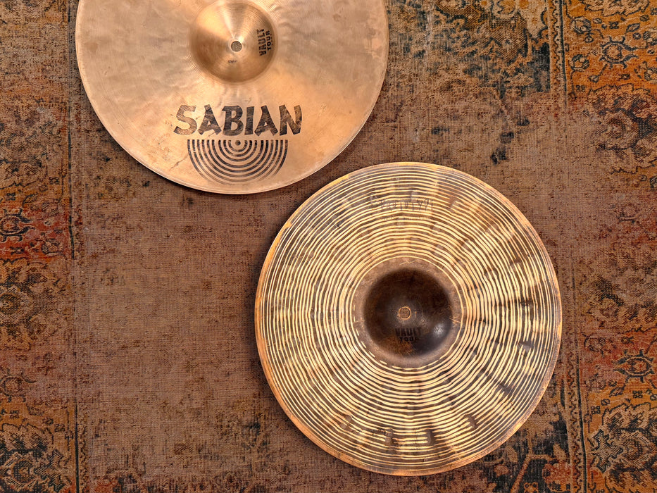 Unique Sabian PROTOTYPE VAULT TOUR HHX Hihats 14” Top Lathed Bottom Ralph Peterson Signature 748 1208 g