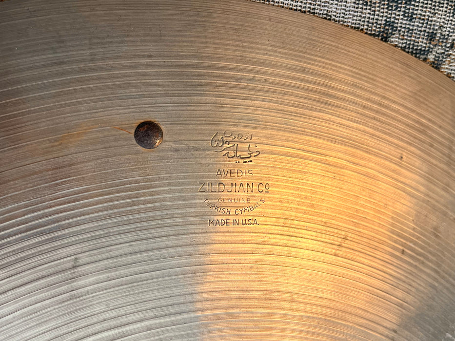 Light Airy 1950s Vintage Zildjian 18” Light Crash Ride Sizzle 1526 g ALL 6 ORIGINAL RIVETS HAND HAMMERED