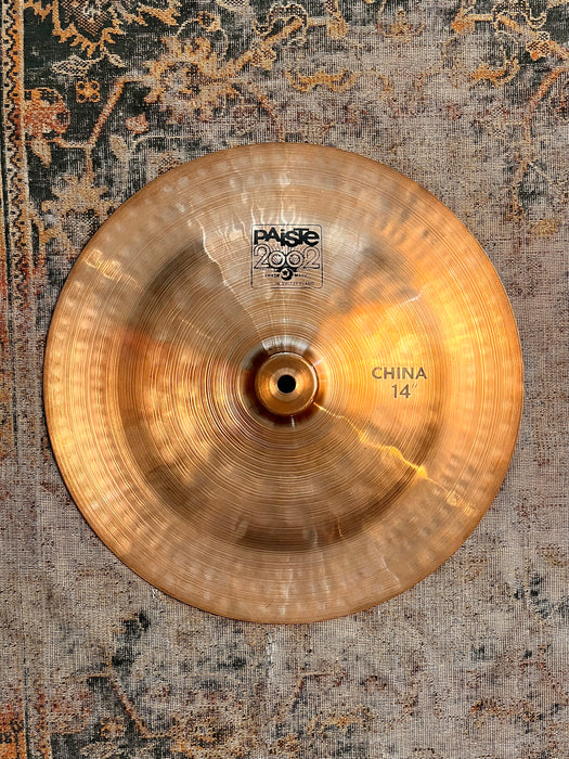 WHOA!! Paiste PROTOTYPE MODERN BLACK LABEL 2002 China 14” 610 g Never Seen THIS Logo! Fast Effects
