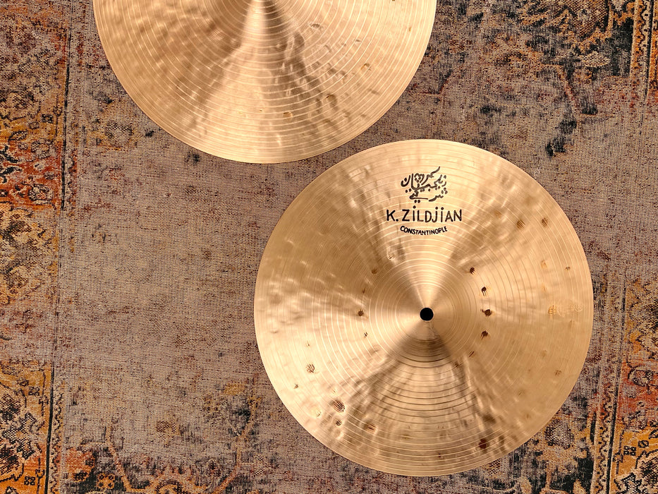Rare Zildjian K CONSTANTINOPLE LIGHT Hihats 14” ONLY 818 1100 g THIN INCREDIBLE! Airy Responsive