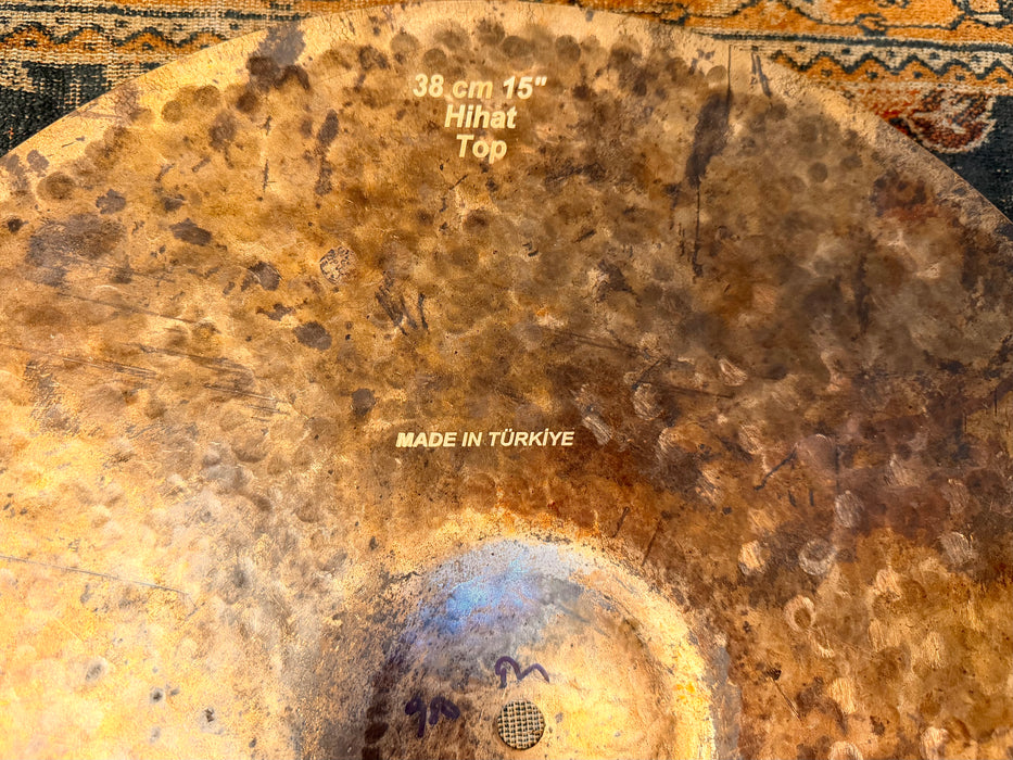Gorgeous 15" Dry Bosphorus Master Vintage Hihats TURK 980 1200 g IMMACULATE Cd TRUE LIGHT HATS