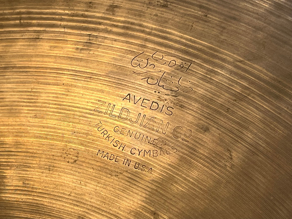 Rare DARK SEMI-DRY Vintage Zildjian EARLY 1950s Block Stamp 18” Ride 1582 g