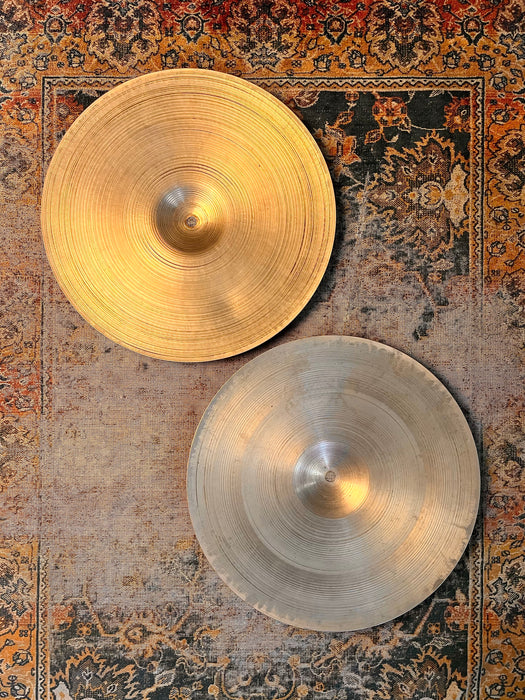Vintage Zildjian 1960s PAPER THIN 15” Hihats 954 970 g Gorgeous LIGHT AIRY DRY Tone! RINGO 15s!