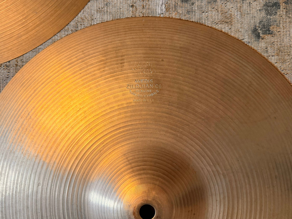 Vintage Zildjian 1960s New Beat Hihats 14” Only 825 1276 g Light SMOOTH Tone! EARLY NEW BEATS