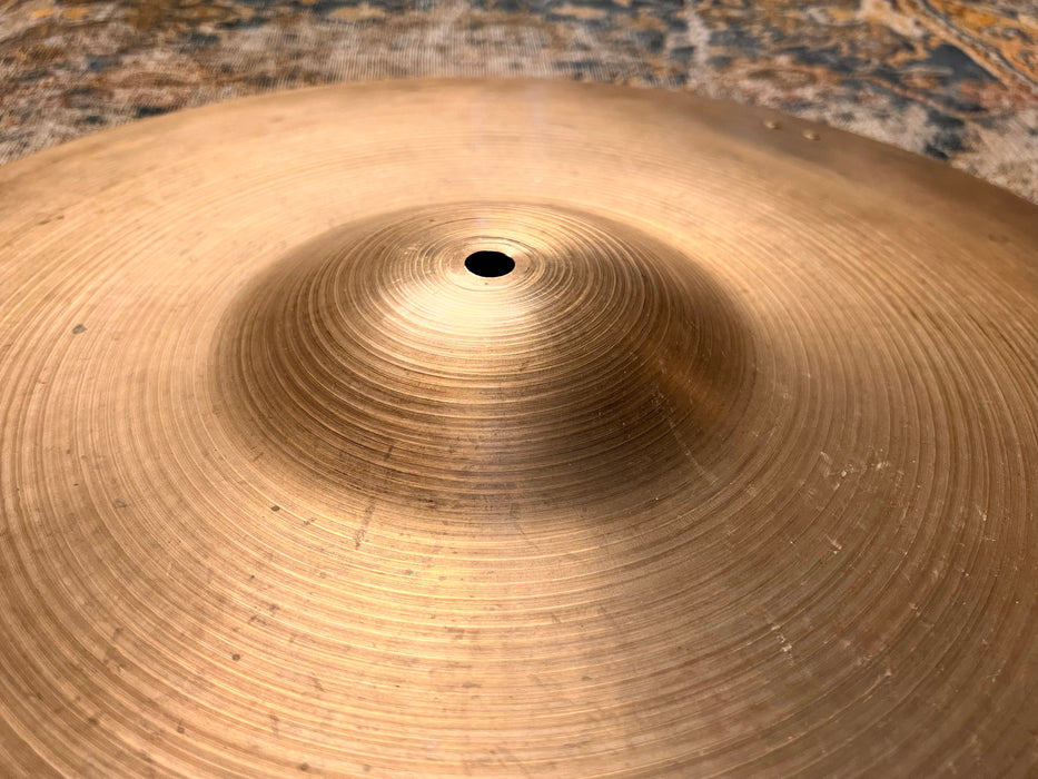 One Of The THINNEST Hand Hammered 1950s Vintage Zildjian 20” Crash Ride 1743 g Sizzle! PAPER Thin