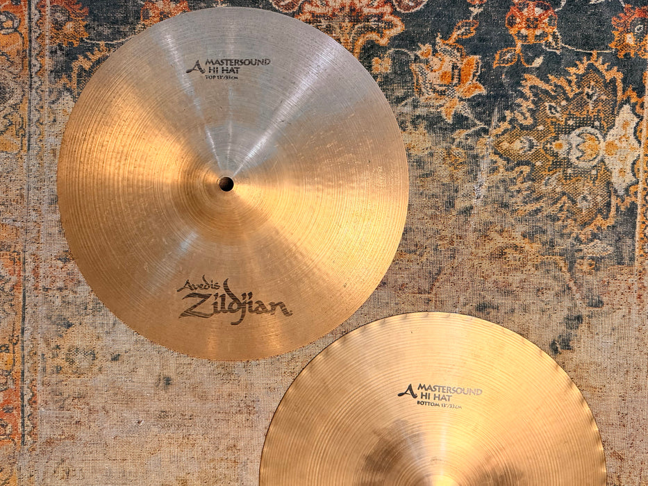 Discontinued Ultra CRISP Zildjian MASTERSOUND 13” Hihats TIGHT CLEAN ARTICULATE Tone! 812 1078 g