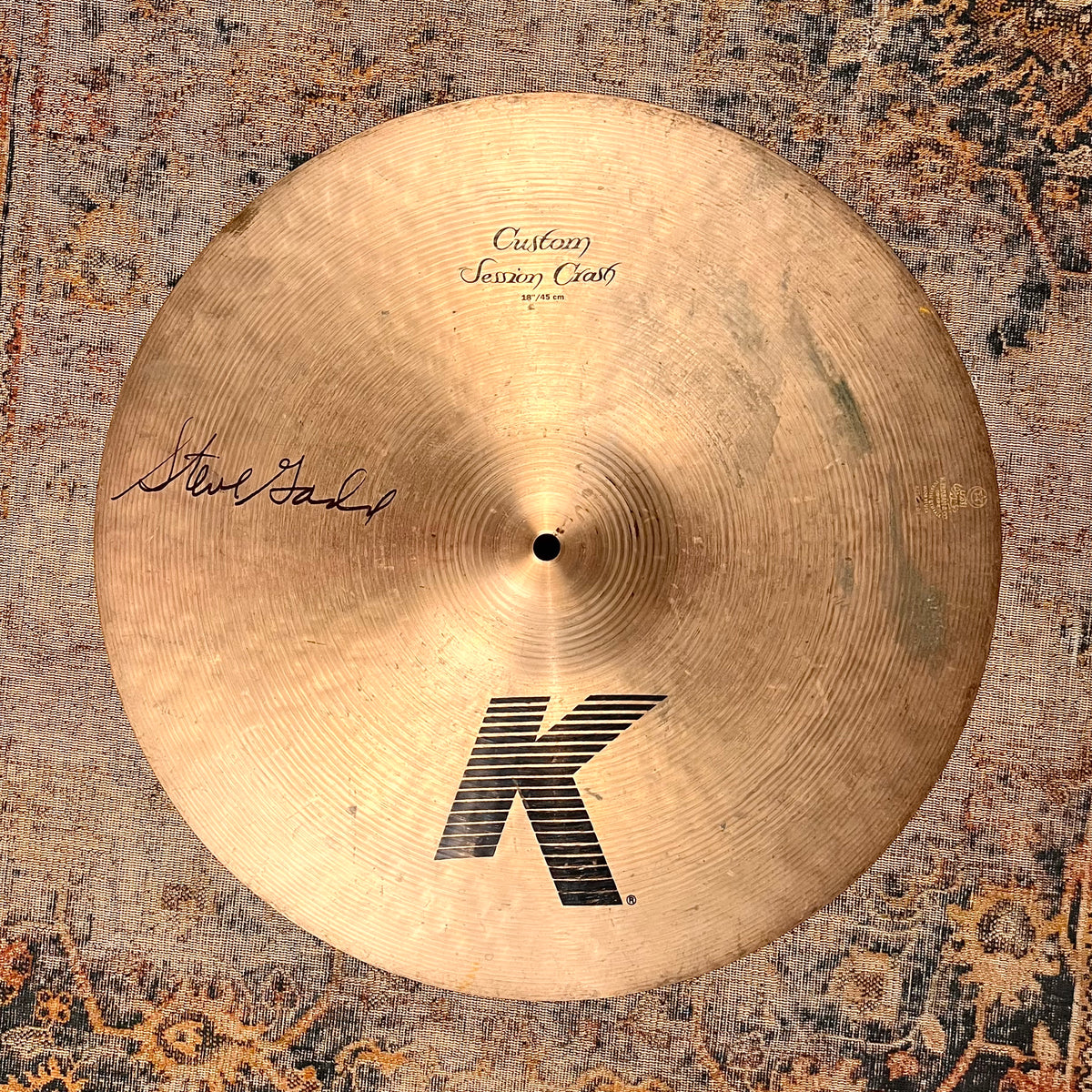 SIGNED By STEVE GADD Zildjian K Custom SESSION Crash 18