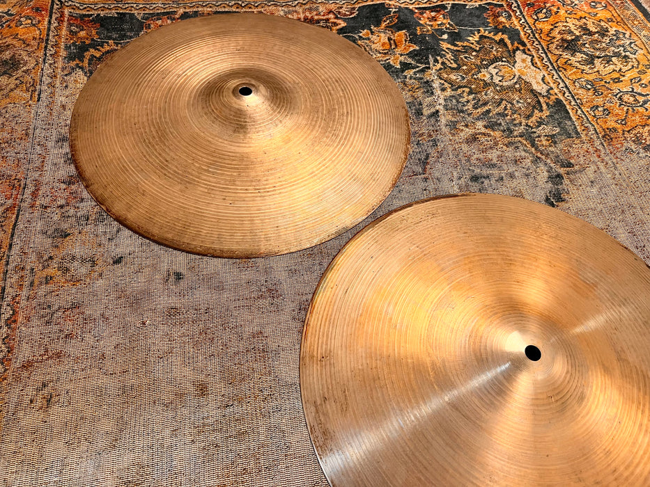 THIN TOP Vintage Zildjian New Beat 14” Hihats Only 851 1320 g LIGHT! AMAZING Tone! SEMI-DRY