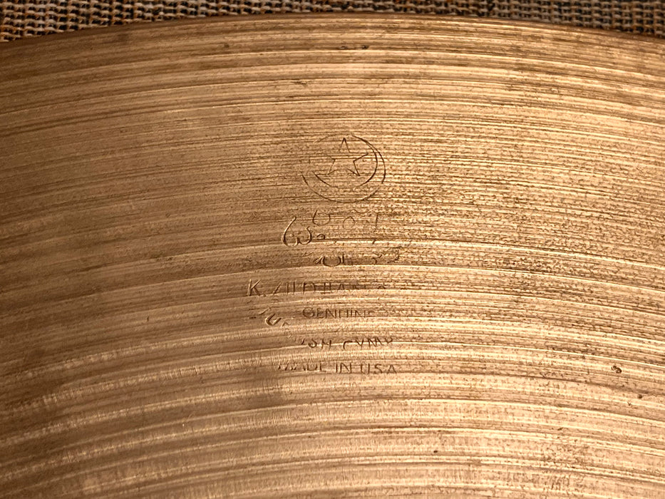 1980s Earlier Zildjian K DARK CRASH 19” 1690 g Sounds Incredible! Extremely Versatile!