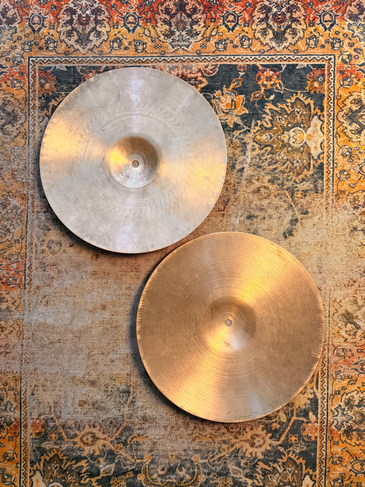 Vintage Zildjian 1960s New Beat Hihats 14” Only 820 1294 g SMOOTH Iconic Tone! EARLY NEW BEATS