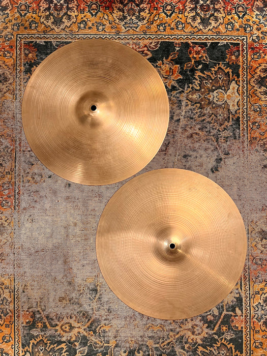1960s Vintage Zildjian 15” EARLY New Beat Hi Hats THIN & LIGHT! Only 872 1248 g AMAZING Hats!