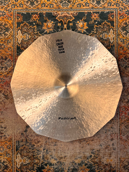 MASSIVE 2 FOOT Paperthin Masterwork Dodecagon JAZZ MASTER 24” Crash Ride 2198 g PERFECT