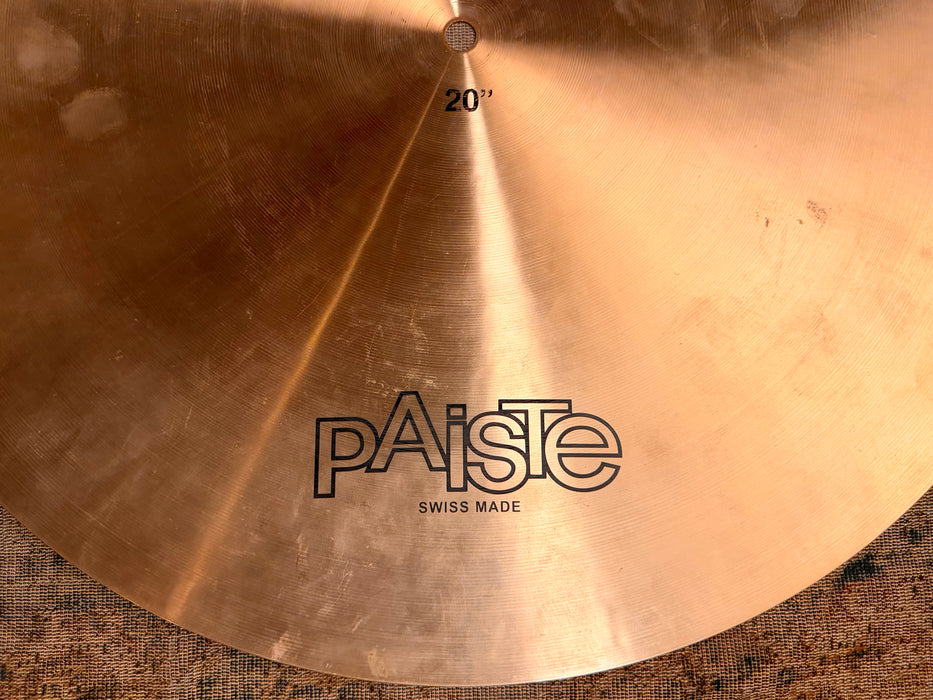 PAISTE 602 Medium Flat Ride 20" GLASSY Mellow Tone! CLEAN! ULTRA SMOOTH! 2282 g Don’t Pay $760!