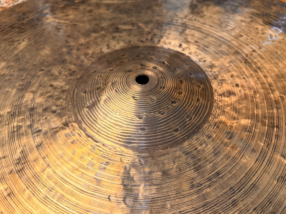 Unique MONGIELLO CUSTOM 25” THIN CRASH RIDE Pre-Aged Ultra Dark Smoky Beautiful Cymbal! 3408 g