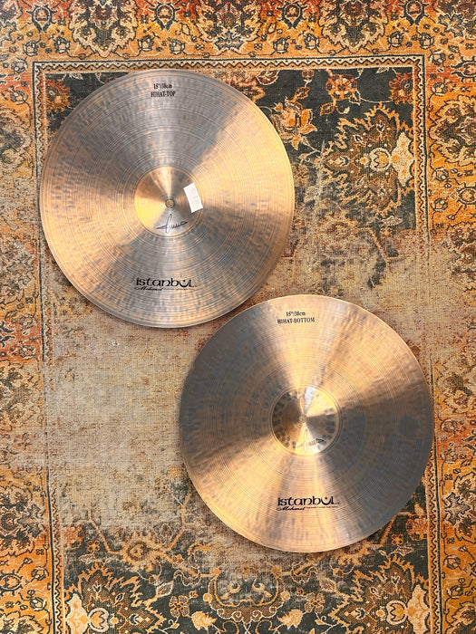 Rare ISTANBUL Mehmet TONY WILLIAMS Hihats 15” 1098 1158 g IMMACULATE! GORGEOUS! Dark!