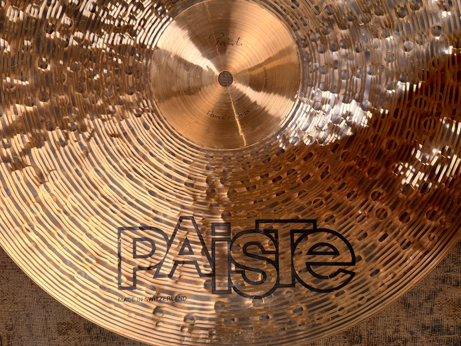 Paiste TRADITIONAL Thin Crash 18” 1314 g IMMACULATE! ULTRA DARK Warm! Why Pay $615?