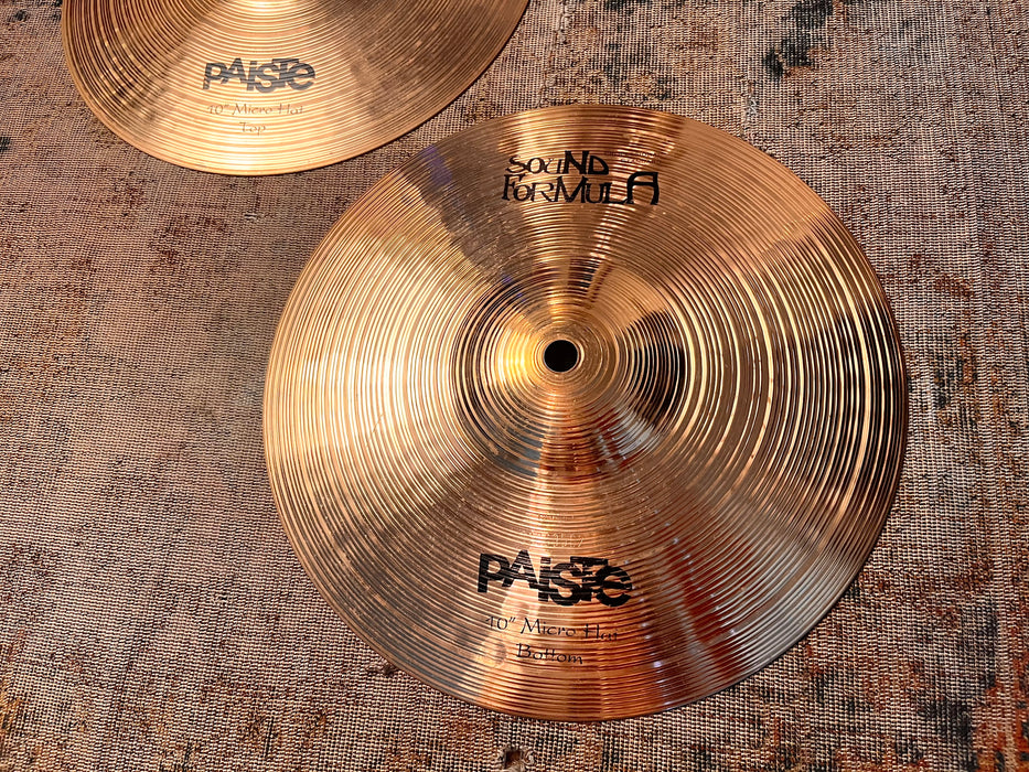 RARE Paiste 10” MICRO HATS Hihats Sound Formula SUPER CLEAN Look And Tone! 482 544 g Not $610