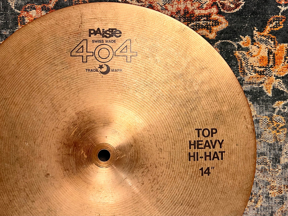 Ironic Vintage PAISTE 404 14” PAPER THIN Heavy Hihats ONLY 802 980 g LIGHT Responsive Whispy!