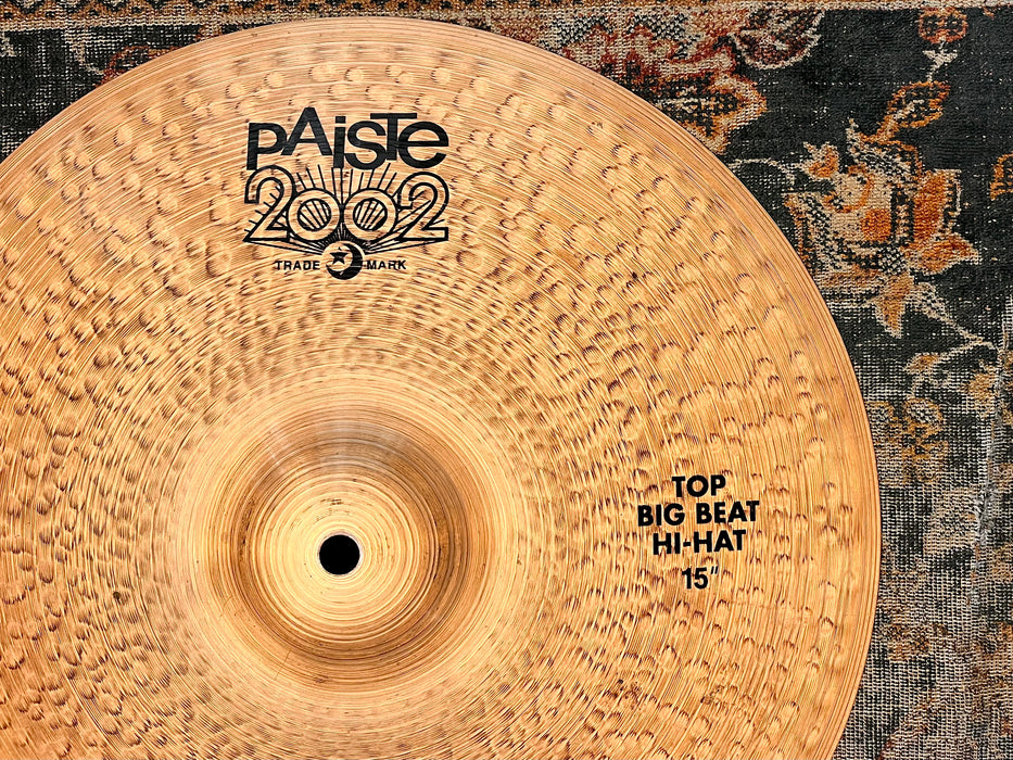 PAISTE 2002 15" BIG BEAT HIHATS THIN At ONLY 796 952 g CLEAN! DARK & Responsive! Why PAY $604?