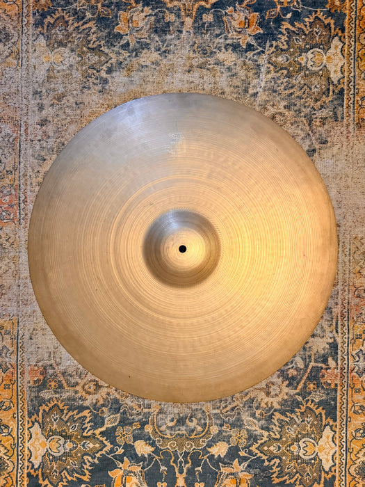 Vintage 1950s Zildjian BLOCK STAMP 22” Ride Crash 2678 g Gorgeous! REAL DEAL Hand Hammered! DRY SMOOTH