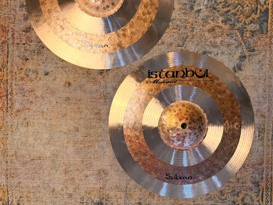 Rare Crisp ISTANBUL Mehmet SULTAN Hihats 13” 898 1028 g PERFECT! TIGHT But Dark! Hand Hammered!