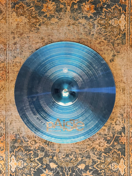 Unique Paiste ONE Of A KIND Custom Blue 2002 15" Sound Edge Hihats, 19" Crash, 20" Crash SET... With Black Labels!!!!!!!