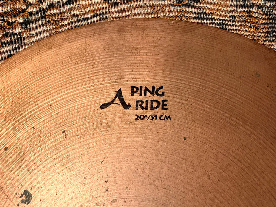 Zildjian PING Ride 20” 2895 g Strong Articulation! Great Bell! Iconic Zildjian!  Don’t Pay $385!