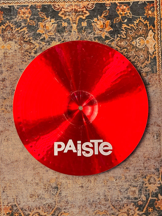 1985 Original PAISTE COLORSOUND 5 18” Power Crash VERY RED! FULL TONE! 1628 g NOT The 900