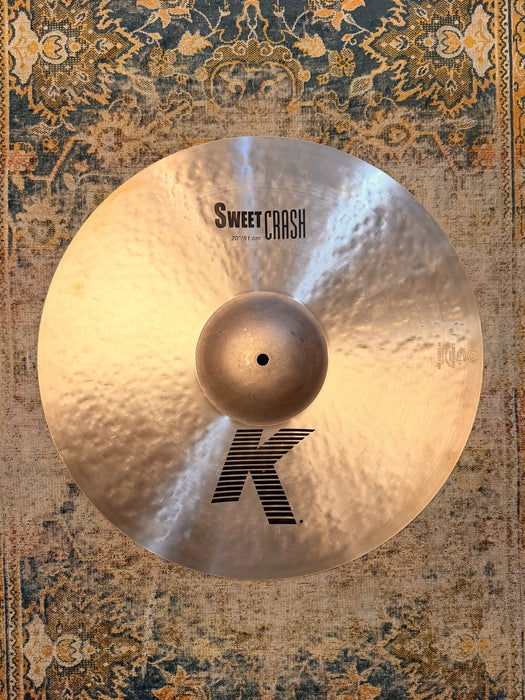 Zildjian K SWEET CRASH 20” IMMACULATE Shape! Amazing PAPER THIN Light w/SHIMMER Only 1724 g!