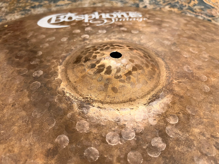 SMOOTH PAPERY LIGHT BOSPHORUS MASTERS VINTAGE 22” Ride Sizzle 1980 g Raw UNLATHED